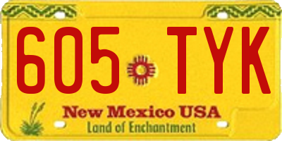 NM license plate 605TYK
