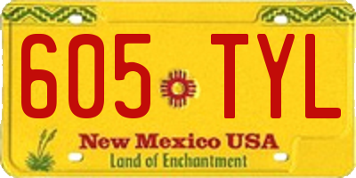 NM license plate 605TYL