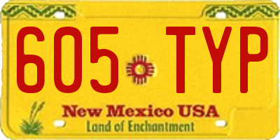 NM license plate 605TYP