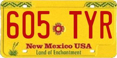 NM license plate 605TYR