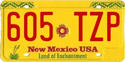 NM license plate 605TZP