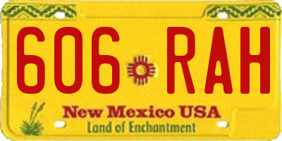 NM license plate 606RAH