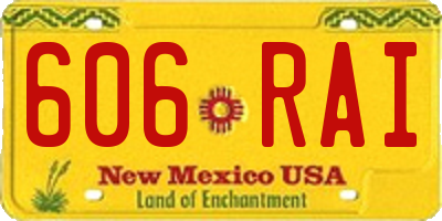 NM license plate 606RAI