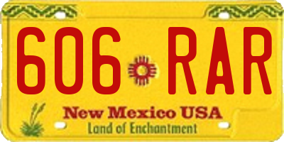 NM license plate 606RAR