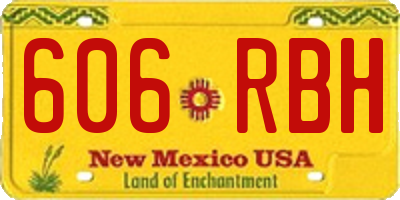 NM license plate 606RBH