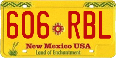 NM license plate 606RBL