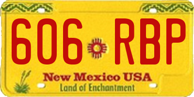 NM license plate 606RBP