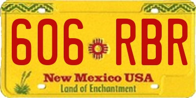 NM license plate 606RBR
