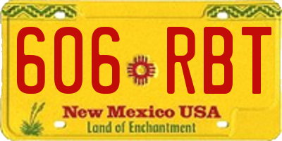 NM license plate 606RBT