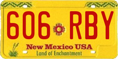 NM license plate 606RBY