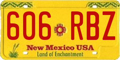 NM license plate 606RBZ