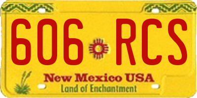NM license plate 606RCS