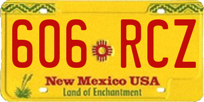 NM license plate 606RCZ