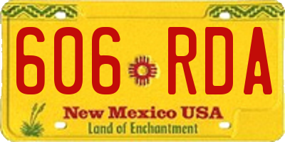 NM license plate 606RDA