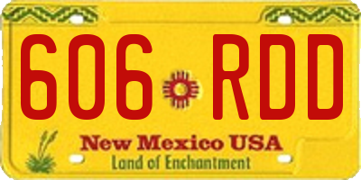 NM license plate 606RDD