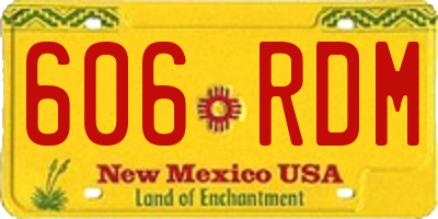 NM license plate 606RDM