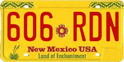 NM license plate 606RDN