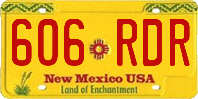 NM license plate 606RDR