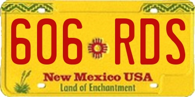 NM license plate 606RDS