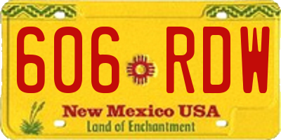 NM license plate 606RDW