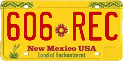 NM license plate 606REC