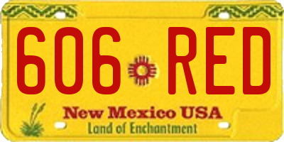 NM license plate 606RED