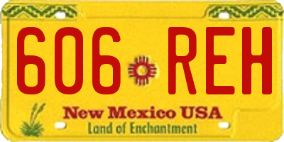 NM license plate 606REH