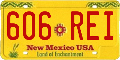 NM license plate 606REI