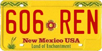 NM license plate 606REN