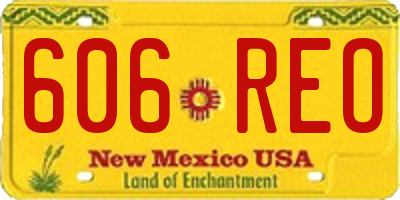 NM license plate 606REO