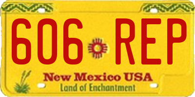 NM license plate 606REP