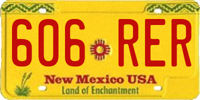 NM license plate 606RER