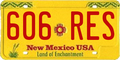 NM license plate 606RES