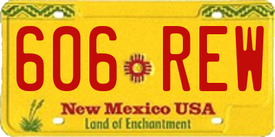 NM license plate 606REW