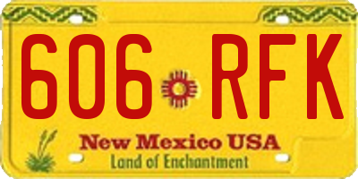 NM license plate 606RFK