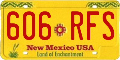 NM license plate 606RFS