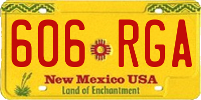 NM license plate 606RGA