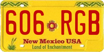 NM license plate 606RGB