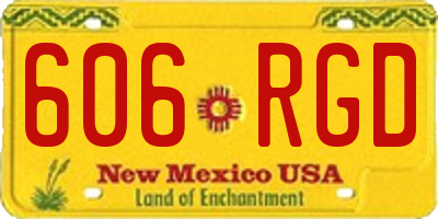 NM license plate 606RGD