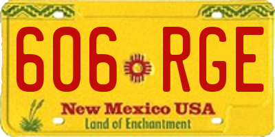 NM license plate 606RGE
