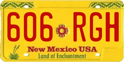 NM license plate 606RGH