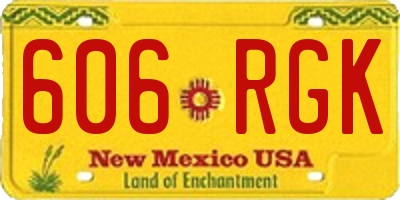 NM license plate 606RGK
