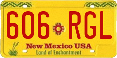 NM license plate 606RGL