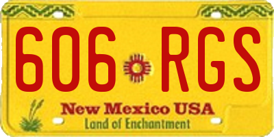 NM license plate 606RGS