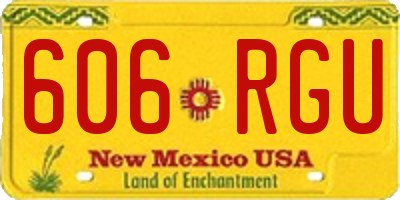 NM license plate 606RGU