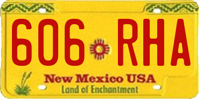 NM license plate 606RHA