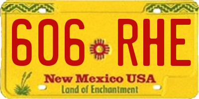 NM license plate 606RHE