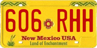 NM license plate 606RHH