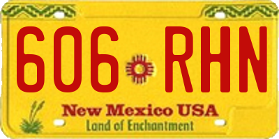 NM license plate 606RHN