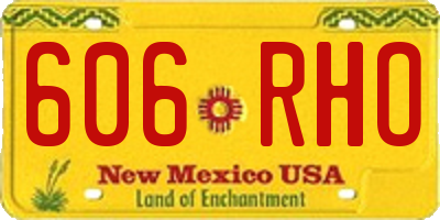NM license plate 606RHO